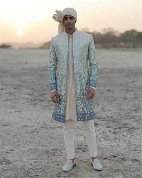 Shop now ryan light beige sherwani set