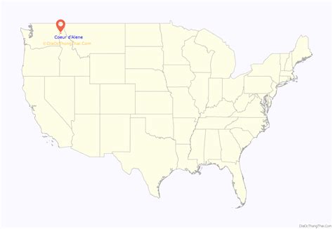 Map of Coeur d'Alene city - Thong Thai Real