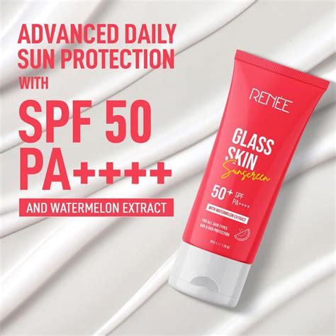 RENEE Glass Skin Gel Sunscreen SPF 50, UVA & UVB Protection ...