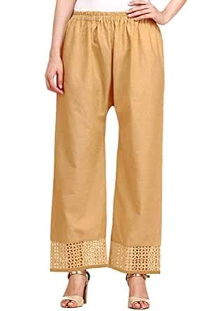 Vastraa Fusion Straight Regular Fit Stylish Solid Cotton Embroidered ...