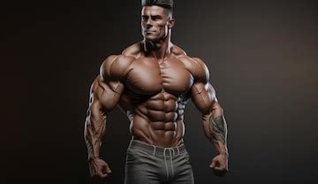 Muscular man full body poses whole big super illustration picture ai ...