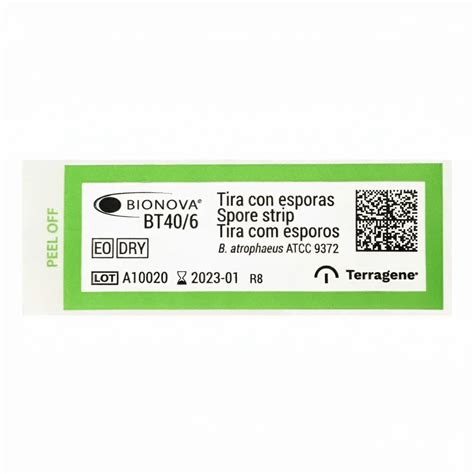 BIOLOGICAL INDICATOR - BT50/6 - Biological Indicator - Spore strips for ...