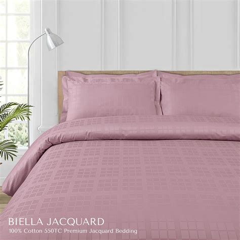 Malako Biella 550TC Cotton Duvet Cover – Blush Pink Checks – MALAKO