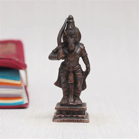 Handcrafted Copper Statue of Lord Hayagriva for Decor