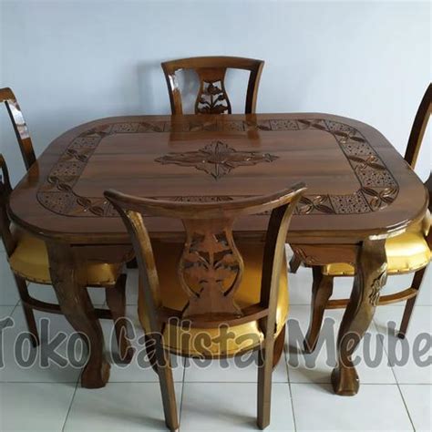 Jual meja makan 4 kursi kayu jati - Kota Makassar - TokoCalistaMeubel ...