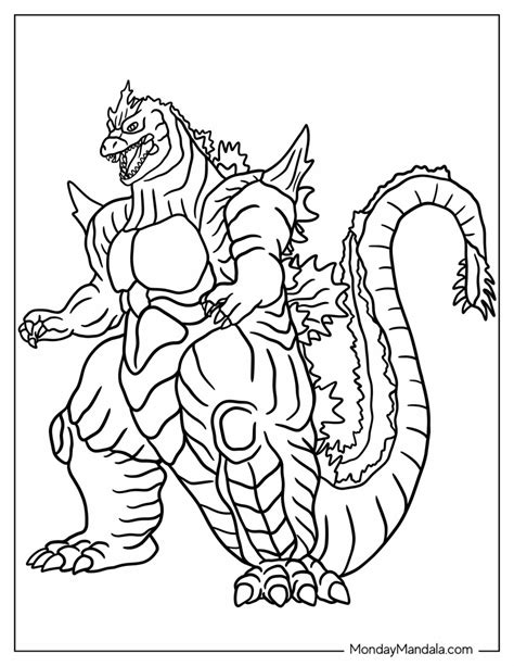35 Godzilla Coloring Pages (Free PDF Printables)