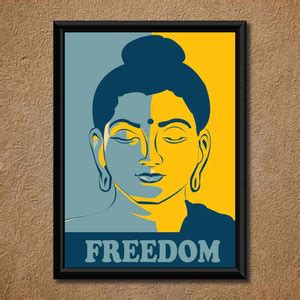 Handmade Gautam Buddha Wall Poster Laminated (With PVC Frame) Paper ...