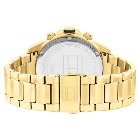 Buy Online Tommy Hilfiger Gold Dial Golden Stainless Steel Strap Watch ...