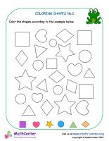 Coloring Shapes Worksheets | Math activities