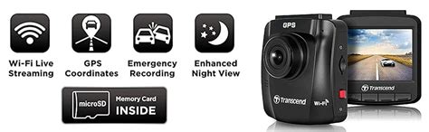 Transcend DrivePro 250 Dash Camera for Car | Dashcam for Cars | Car ...