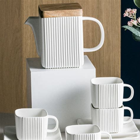 Ceramic Tea Set White Online - Premium Tea Set | Nestasia