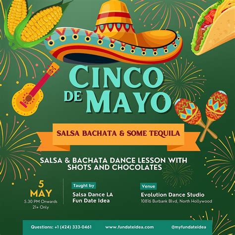 Salsa Dance Workshop with Shots and Chocolates - CINCO DE MAYO SPECIAL ...
