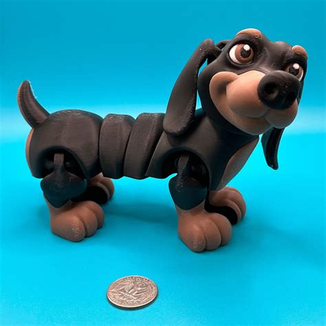 Flexi 3D Printed Dachshund Dog Printverse Multi-size Cute Dog - Etsy