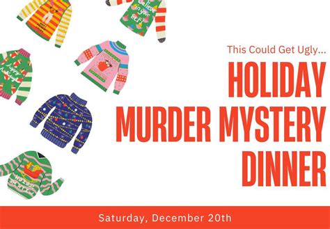 Holiday Murder Mystery Dinner, 149 McDonough Road, Jackson, GA, United ...