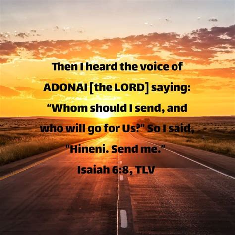 Daily Word: Hineni-I'm Here! Isaiah 6:8 - Terri Gillespie