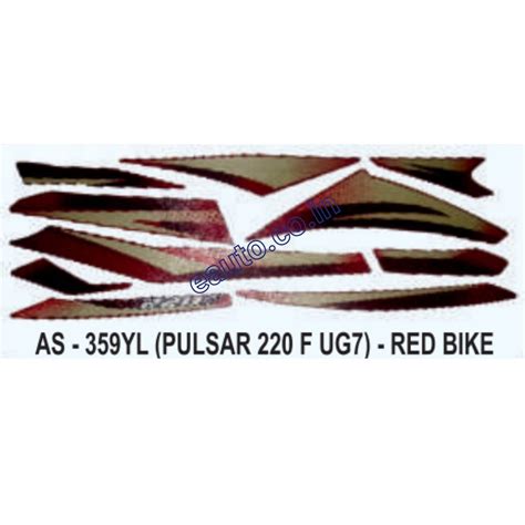 Graphics Sticker Set for Bajaj Pulsar 220 F UG7 | Red Vehicle | Both S