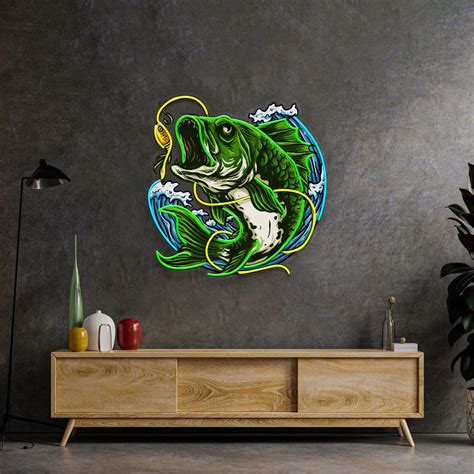 Fish Bite The Bait LED Neon Sign Light Pop Art – acrylicsheetsindia