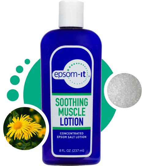 Epsom-It Soothing Muscle Lotion with Magnesium Sulfate and Arnica, 8 oz ...