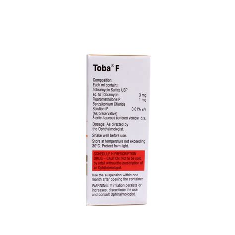 Toba F Eye Drops 5 ml Price, Uses, Side Effects, Composition - Apollo ...