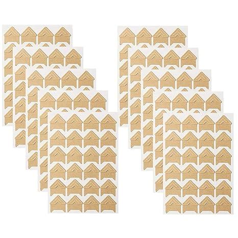 HASTHIP® 10 Sheets Photo Corner Stickers, Self Adhesive Beige Paper ...