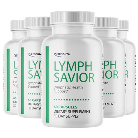 Lymph Savior Supplement Capsules for Lymphatic Health Support - 5 Bott ...