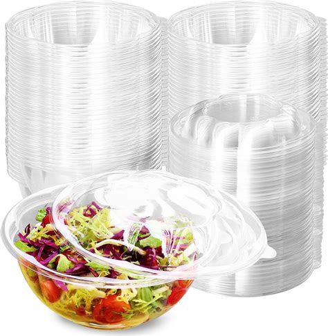 Amazon.com: POPMISOLER 252 Pack Clear Plastic Salad Bowls with Lids ...