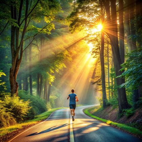 Sunlit forest path | Premium AI-generated image