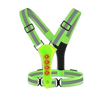 Deltech Safety High visibility LED Reflective Safety jacket, Green ...