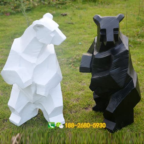 玻璃钢雕塑_切面北极熊雕塑树脂抽象动物熊模型厂家直销 - 阿里巴巴