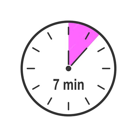 Premium Vector | Timer icon with 7 minute time interval. countdown ...