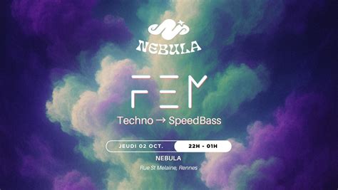 F.E.M @ Nebula, 2 Rue Saint-Mélaine, 35000 Rennes, France, 2 October to ...
