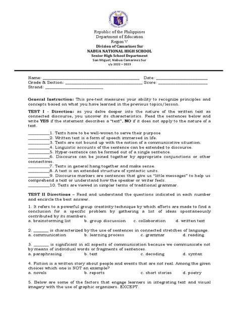 Image result for Pre-test Example