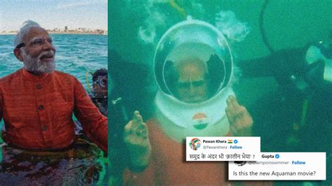After Lakshadweep PM Modi Takes A Dive For Dwarka Darshan; Internet ...