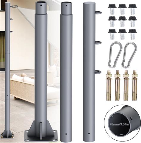 Amazon.com : Shade Sail Poles, Outdoor Sun Shade Sail Pole Kit Support ...