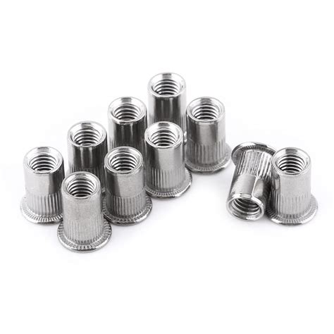Blind Rivet Nuts, Stainless Steel M3-M8 Flat Head Threaded Blind Rivet ...