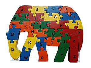 Buy Popo Toys MDF Wood Animal Jigsaw Puzzle Learning Aid English ...