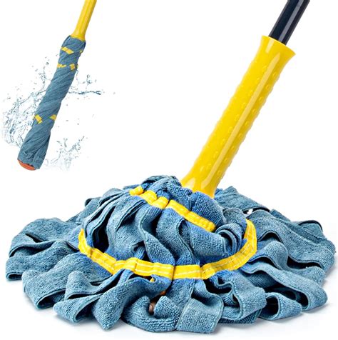 Self-Wringing Twist Mop, Microfiber Cloth Wet Mops for Floor Cleaning ...