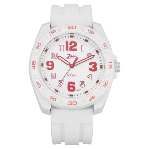 Buy Online Zoop By Titan Quartz Analog White Dial Silicone Strap Watch ...