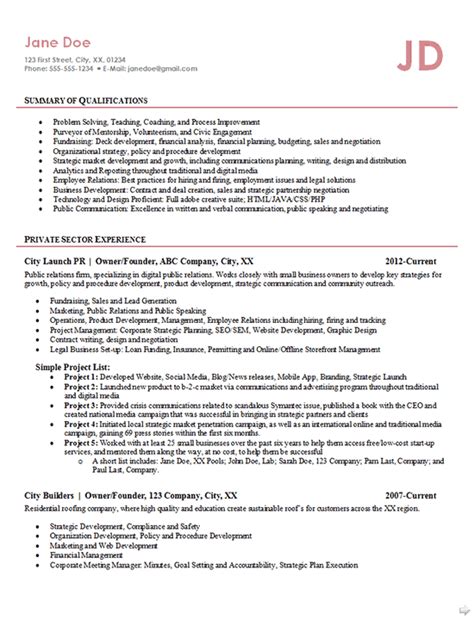 Entrepreneur Resume 的图像结果