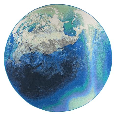 World Rug Gallery 6 X 6 (ft) Blue Round Indoor/Outdoor Abstract Global ...