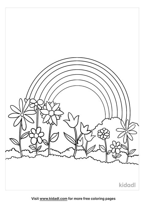 Rainbow Flower Coloring Page