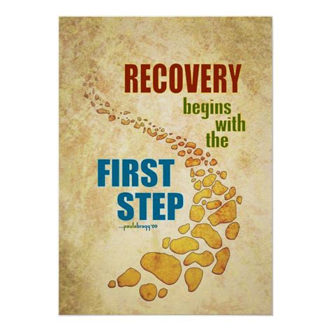 Recovery, the First Step (12 step, recovery) Poster | Zazzle | First step, Recovery, 12 steps ...