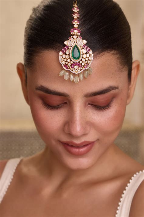 Vedika Polki Silver Maang Tikka – Paisley Pop Shop