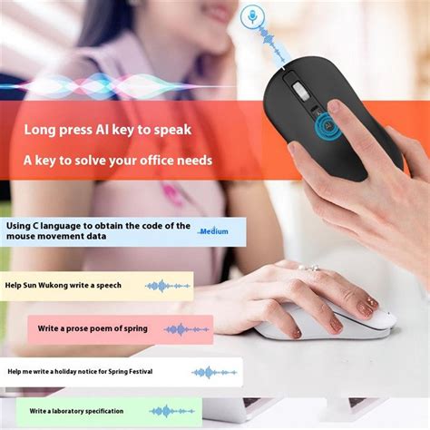 V12 AI Smart Voice Wireless Mouse Real Time Translation Bluetooth Mous ...