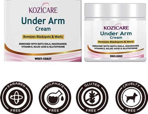 Buy KOZICARE UNDER ARM CREAM FOR REMOVE BLACK SPOTS & WARTS - 50GM ...