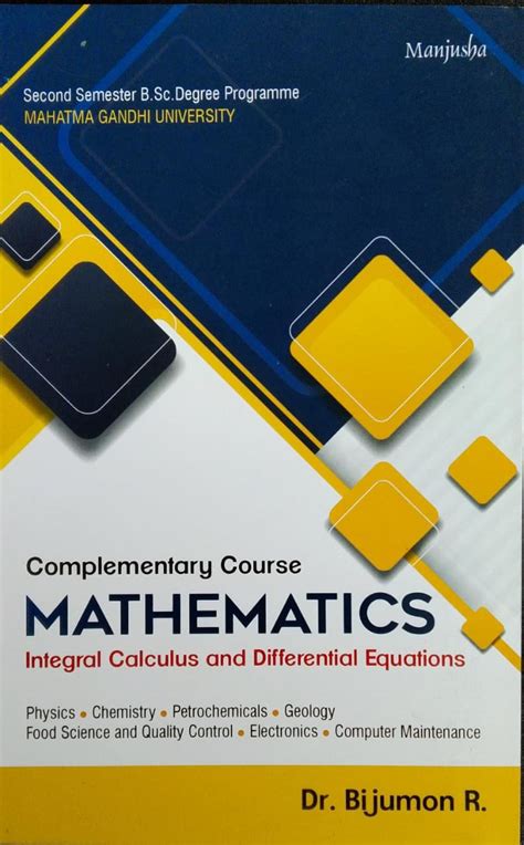 Mathematics Integral Calculus and Differential Equations | BSc Semester ...