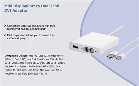 elogic Mini DisplayPort to Dual-Link DVI Adapter : Amazon.in: Computers ...