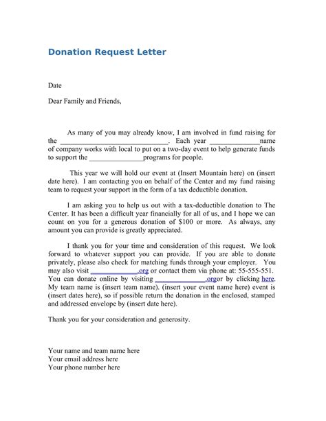 Free Printable Donation Request Letter [Word, Excel, PDF] Nonprofit ...