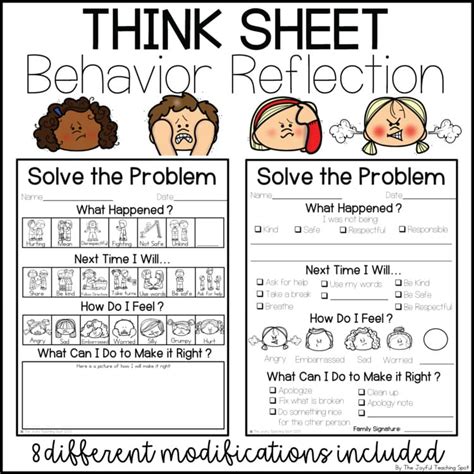 Image result for PBIS Behavior Reflection Sheet
