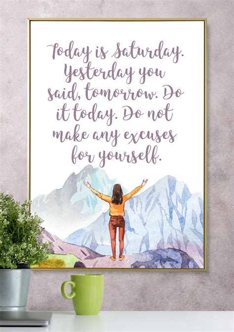 Saturday Work Quotes Girl Holding Weekend Slogan, Fashion Business